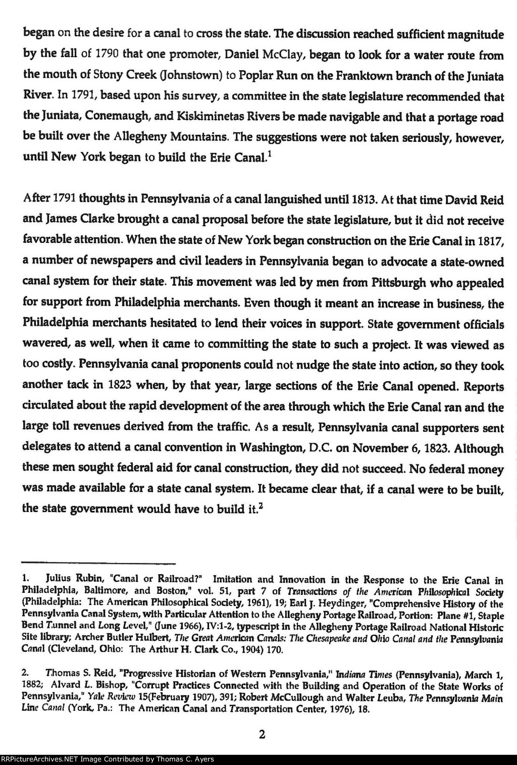 NPS "Pennsylvania Main Line Canal," Page 2, 1993